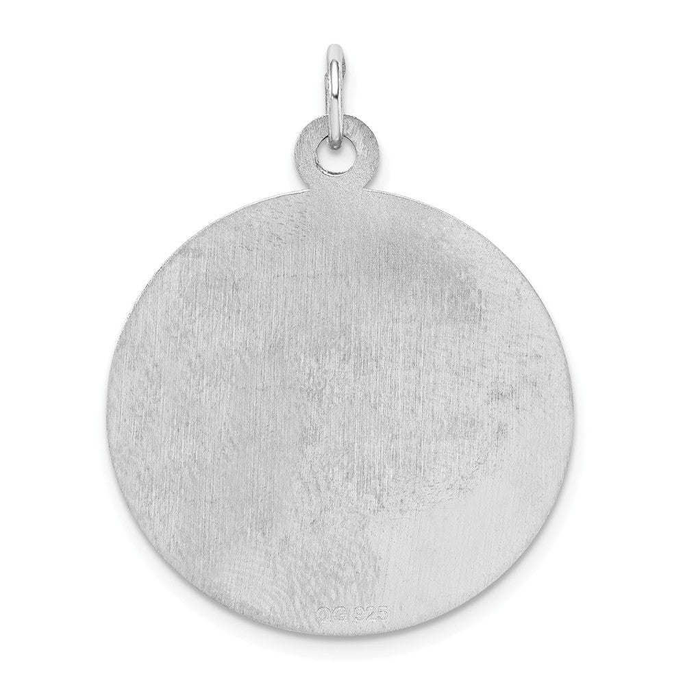 Million Charms 925 Sterling Silver Rhodium-Plated Happy Anniversary Milestone Disc Charm