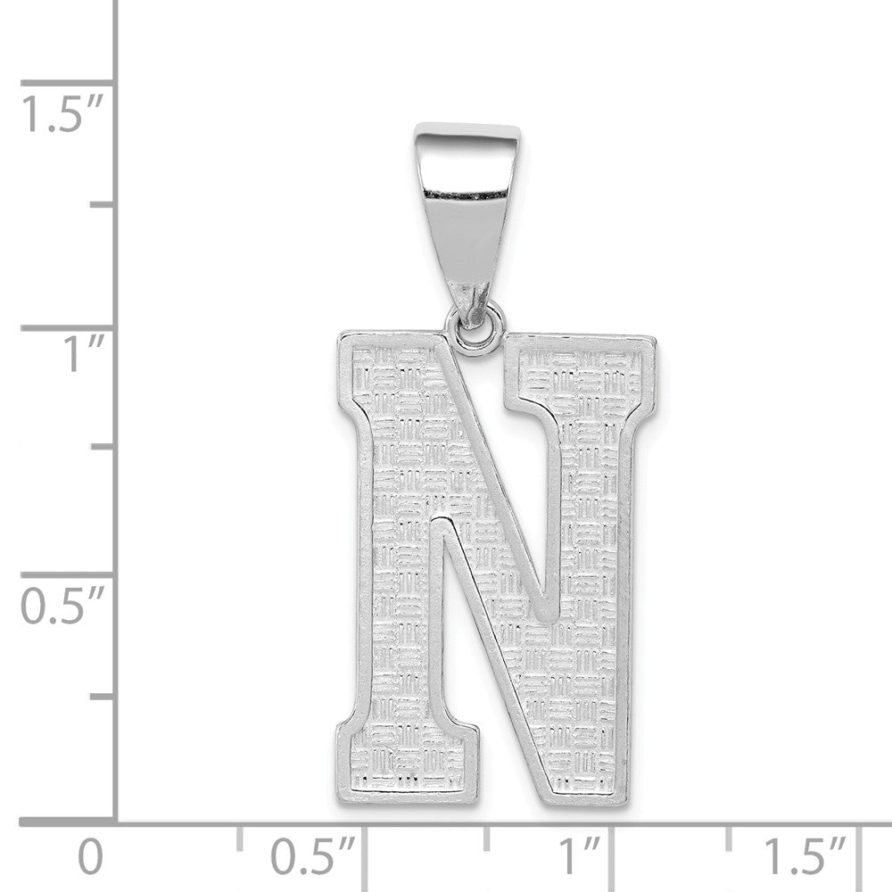Million Charms 925 Sterling Silver Alphabet Letter Initial N Charm