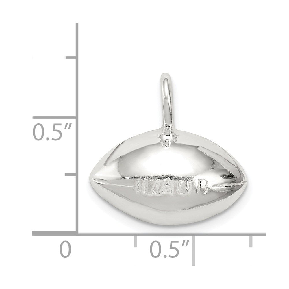 Million Charms 925 Sterling Silver Sports Football Charm