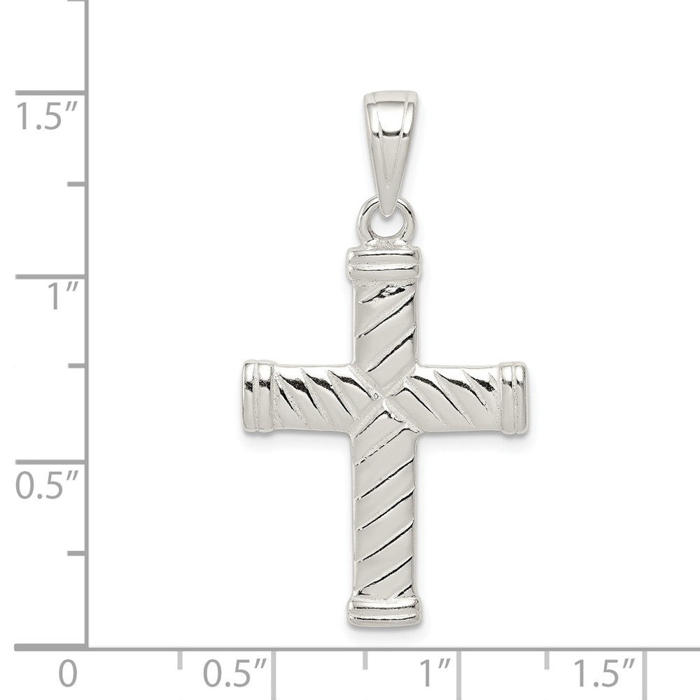 Million Charms 925 Sterling Silver Reversible Relgious Cross Pendant