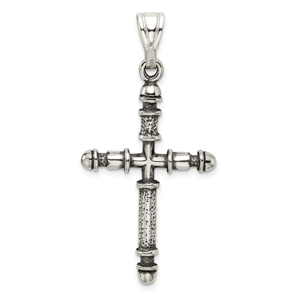 Million Charms 925 Sterling Silver Antiqued Relgious Cross Pendant