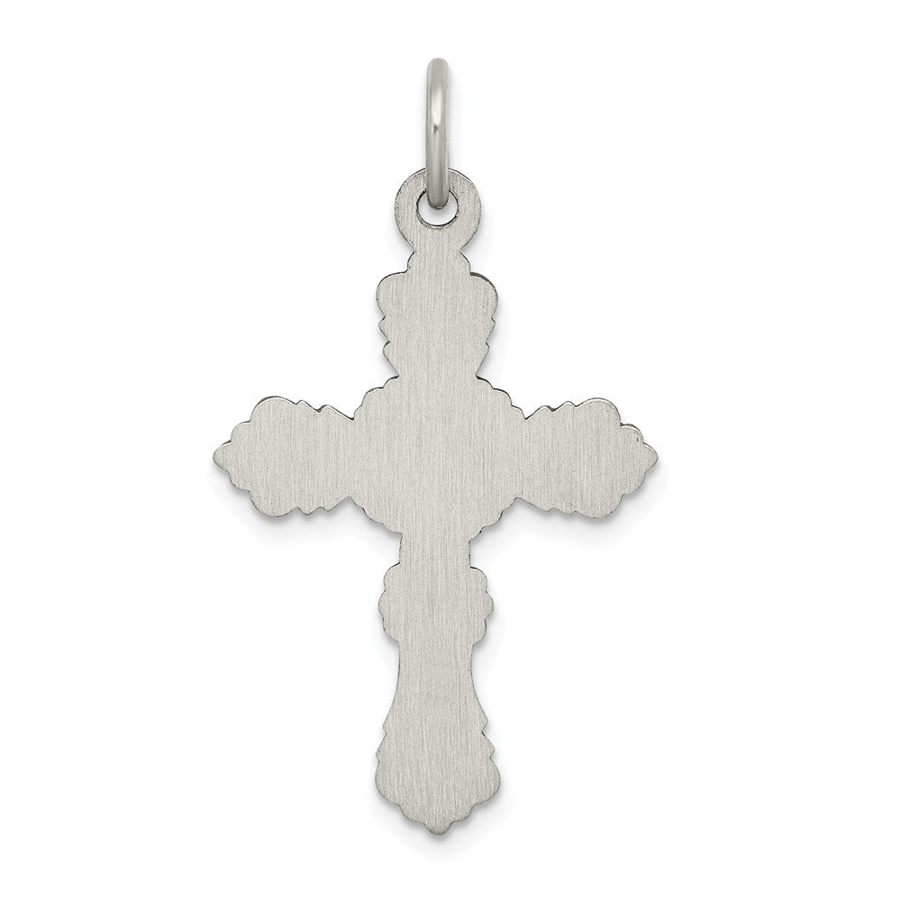 Million Charms 925 Sterling Silver Antiqued Relgious Cross Pendant