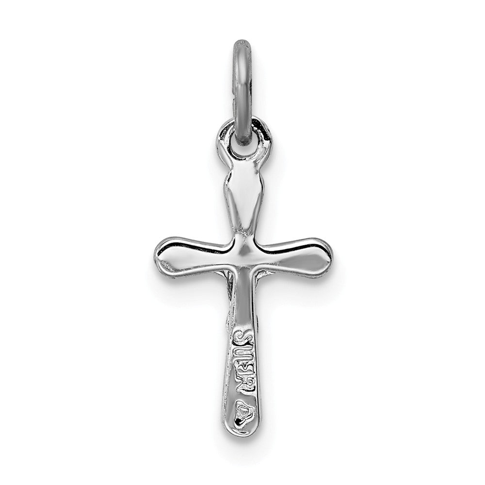 Million Charms 925 Sterling Silver Rhodium-Plated Relgious Crucifix Charm