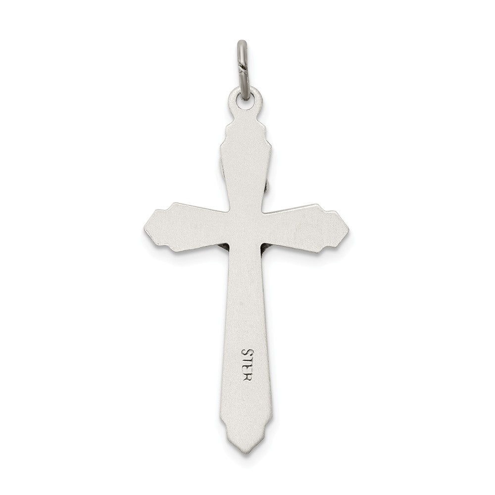 Million Charms 925 Sterling Silver Antiqued Relgious Crucifix Pendant