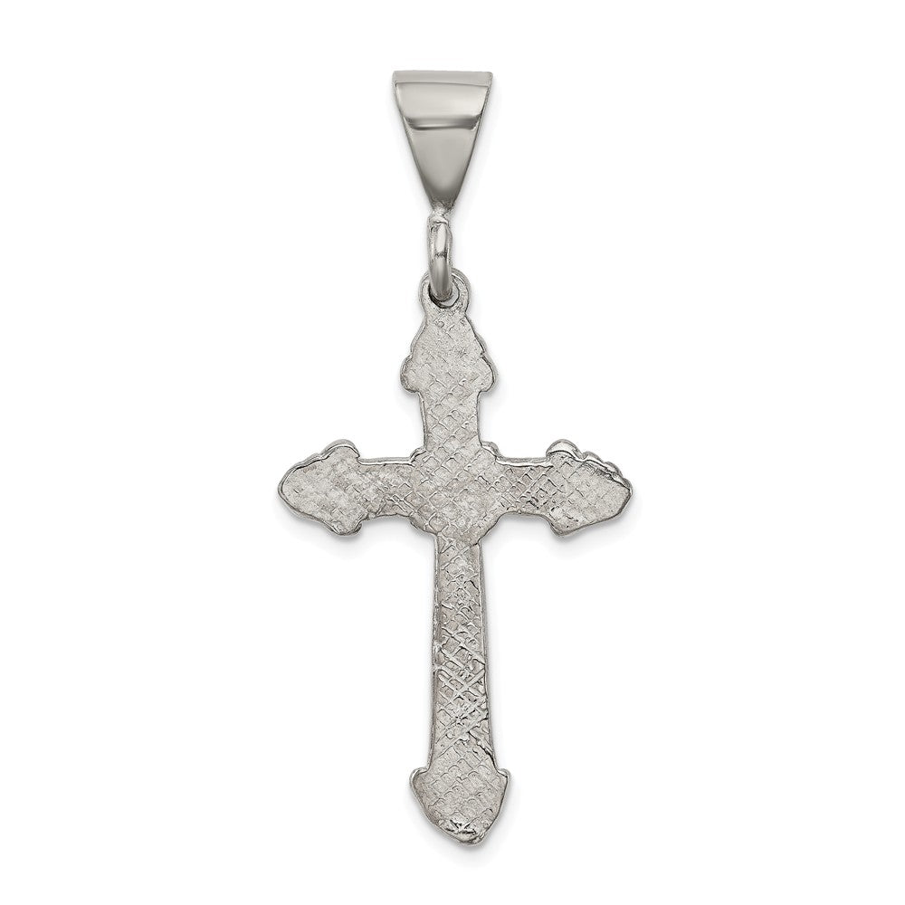 Million Charms 925 Sterling Silver Diamond-Cut Relgious Crucifix Pendant