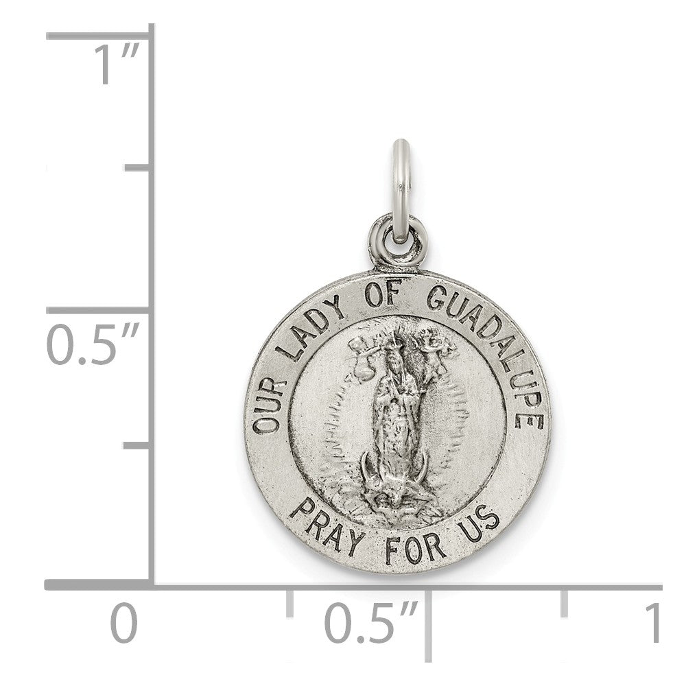 Million Charms 925 Sterling Silver Relgious Our Lady Of Guadalupe Medal