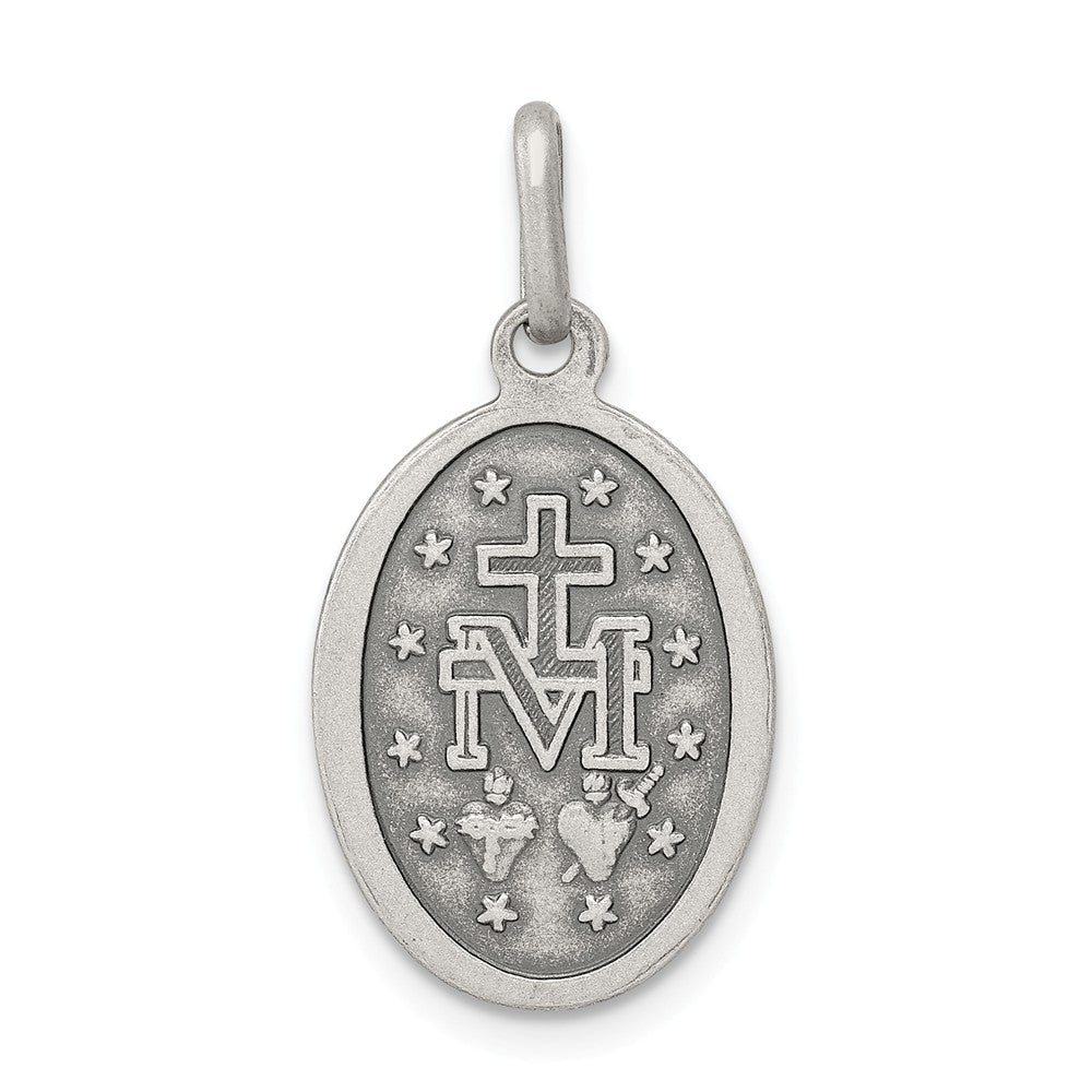 Million Charms 925 Sterling Silver Antiqued Religious Miraculous Medal