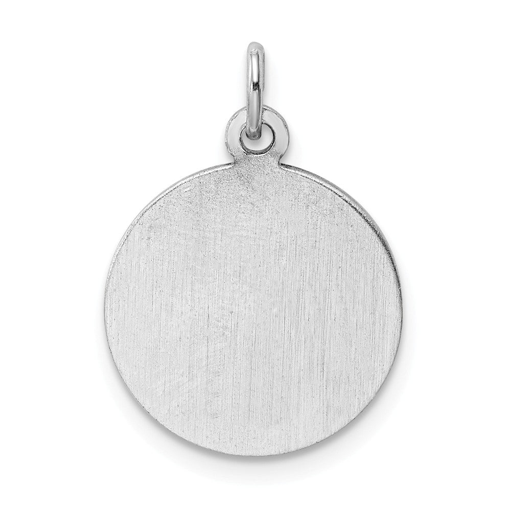 Million Charms 925 Sterling Silver Rhodium-Plated Religious Holy Communion Disc Charm
