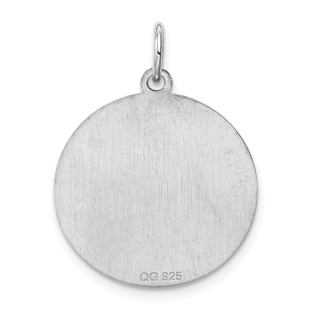 Million Charms 925 Sterling Silver Rhodium-Plated Brocaded Alphabet Letter Initial D Charm