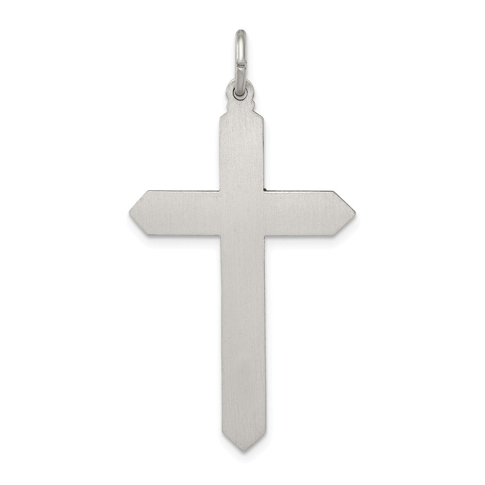 Million Charms 925 Sterling Silver July Birthday Month Colored Stone Relgious Cross Pendant