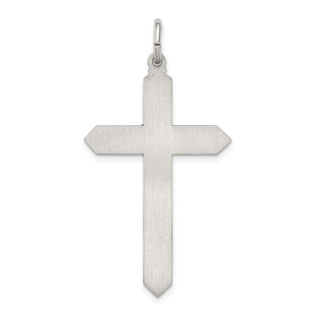 Million Charms 925 Sterling Silver December Birthday Month Colored Stone Relgious Cross Pendant