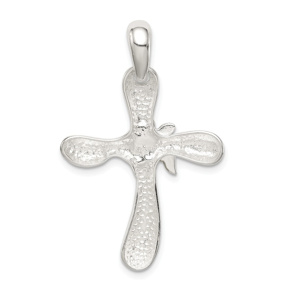 Million Charms 925 Sterling Silver & Vermeil Dove Relgious Cross Pendant