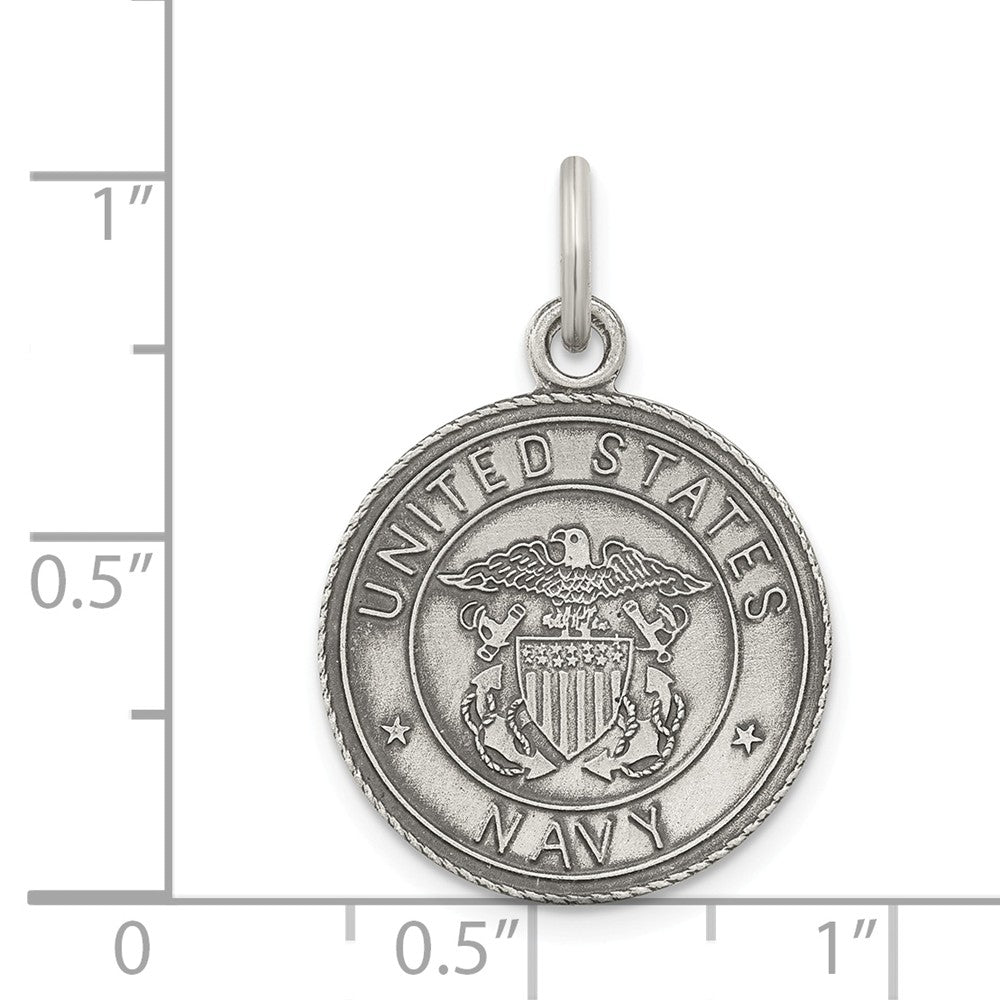 Million Charms 925 Sterling Silver Us Navy Medal