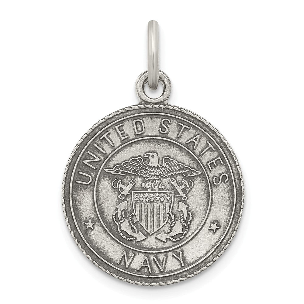 Million Charms 925 Sterling Silver Us Navy Medal