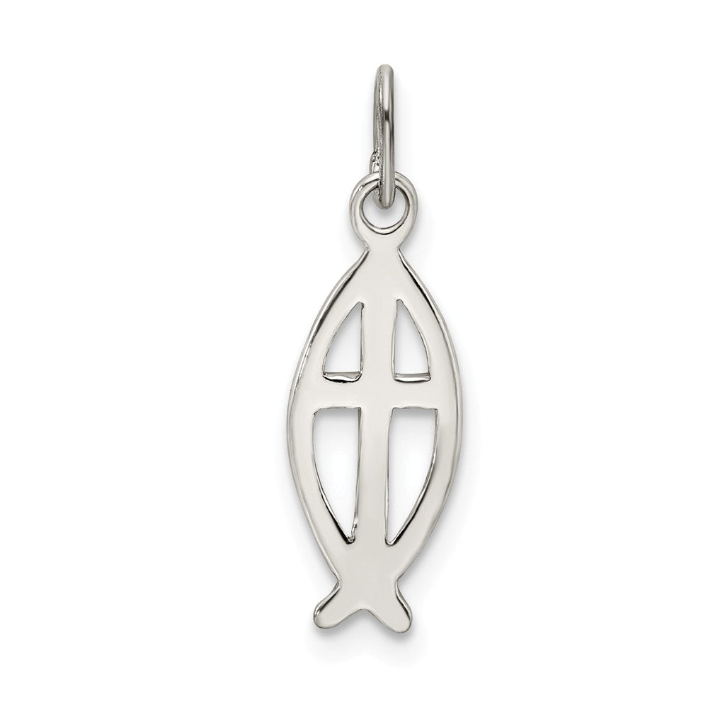 Million Charms 925 Sterling Silver Ichthus Fish Relgious Cross Charm