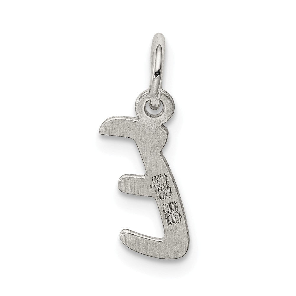 Million Charms 925 Sterling Silver Rhodium-Plated Small Alphabet Letter Initial E Charm