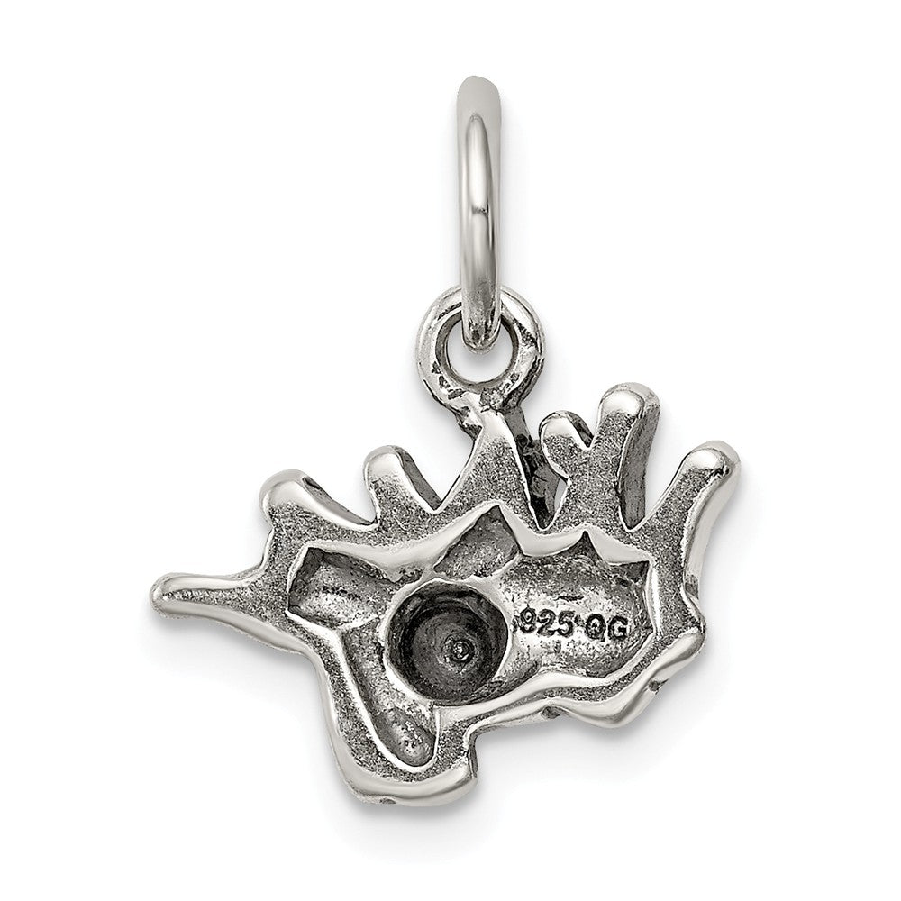 Million Charms 925 Sterling Silver Antique Bowling Ball, Pins Charm