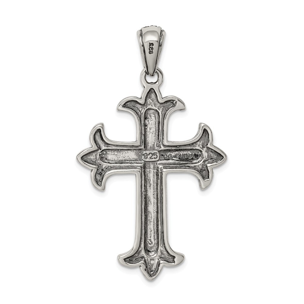 Million Charms 925 Sterling Silver Marcasite Relgious Cross Pendant