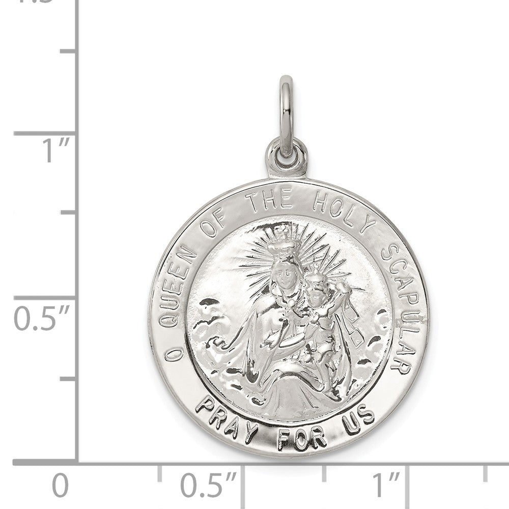 Million Charms 925 Sterling Silver Queen Of The Holy Scapular Medal