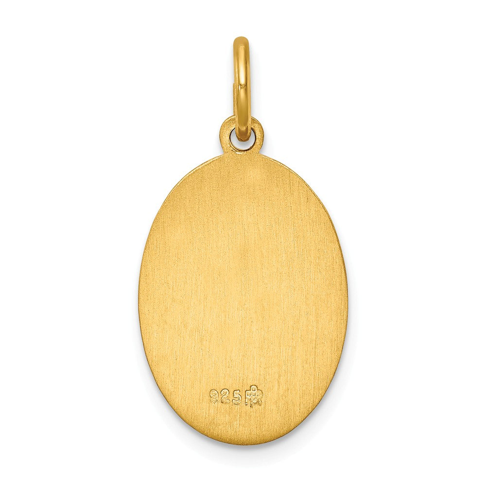 Million Charms 24K Gold-Plated 925 Sterling Silver Religious Saint Christopher Medal