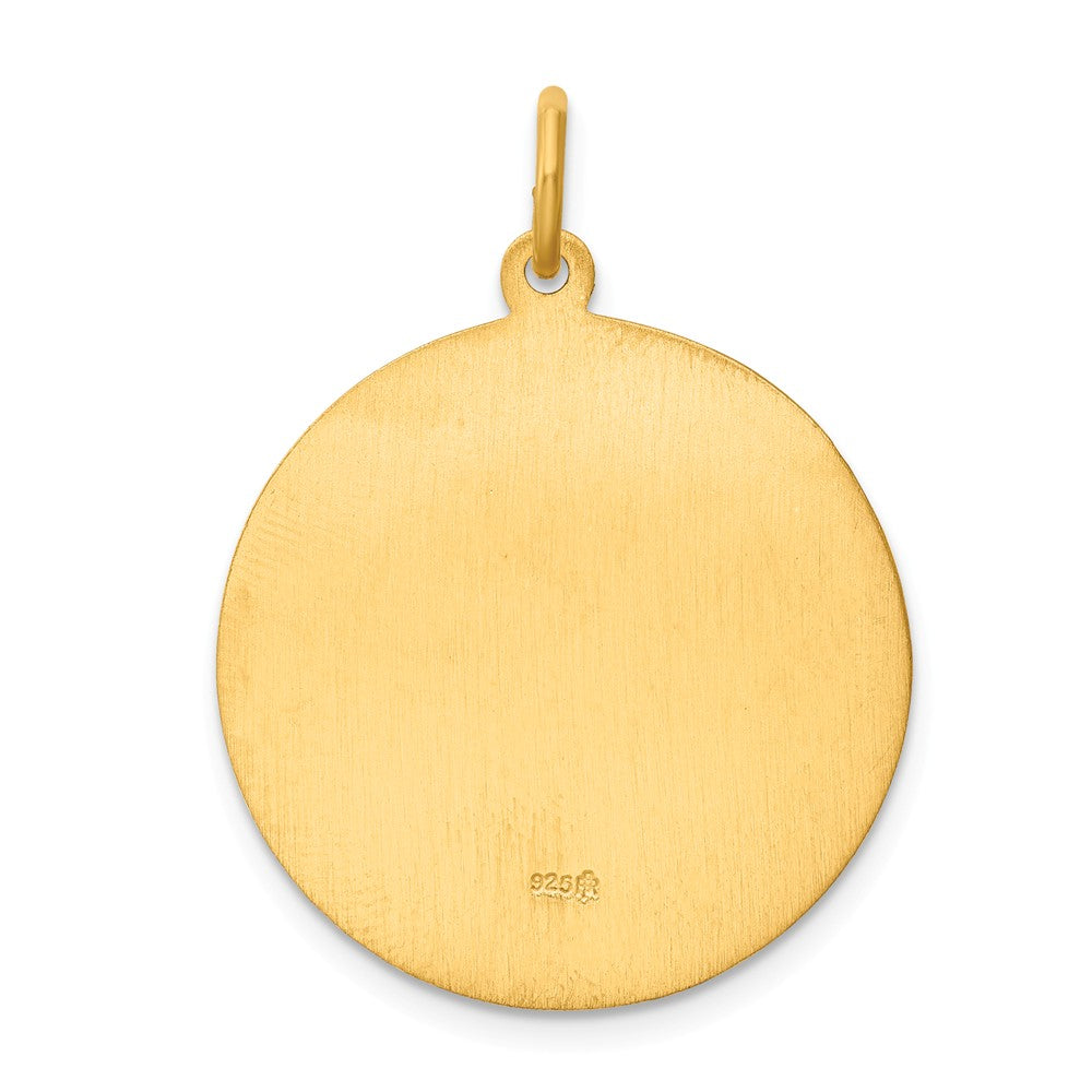 Million Charms 24K Gold-Plated 925 Sterling Silver Religious Saint Christopher Medal