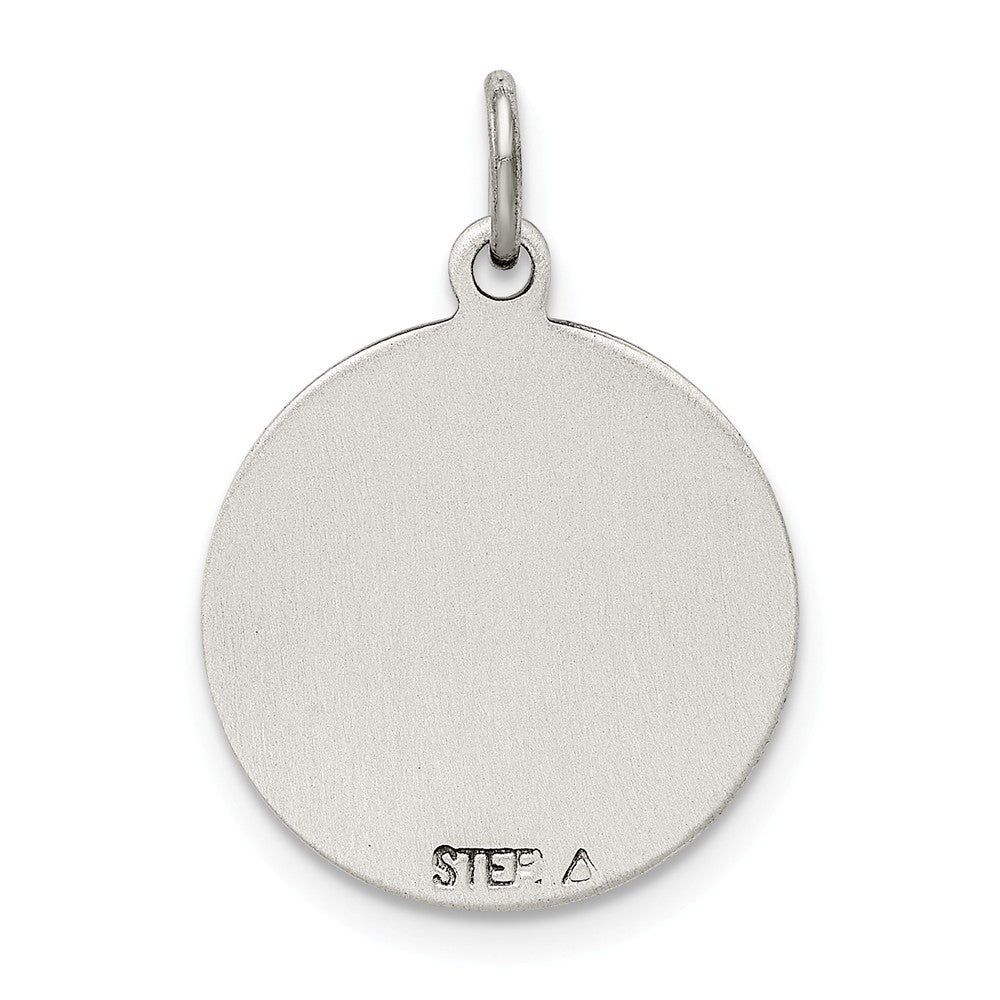 Million Charms 925 Sterling Silver Antiqued Religious Saint Gerard Medal Pendant