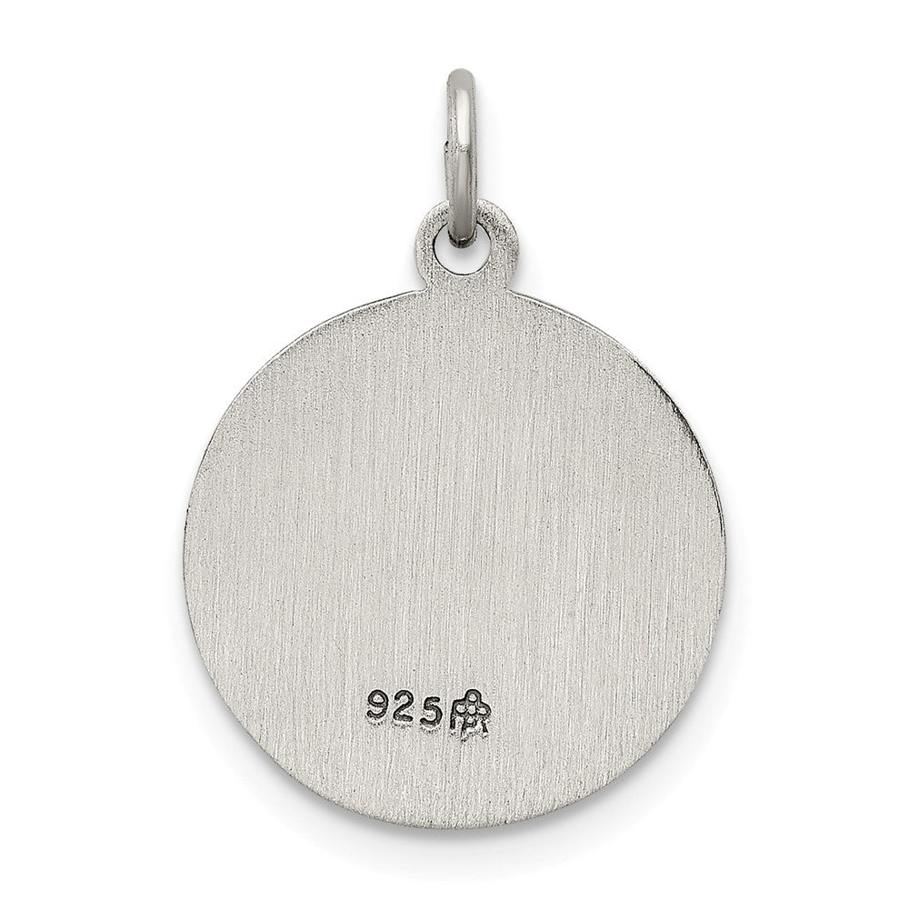 Million Charms 925 Sterling Silver Antiqued Religious Saint John Medal