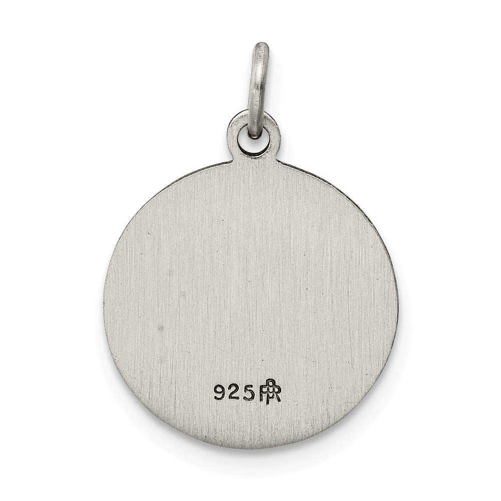 Million Charms 925 Sterling Silver Antiqued First Religious Holy Communion Medal