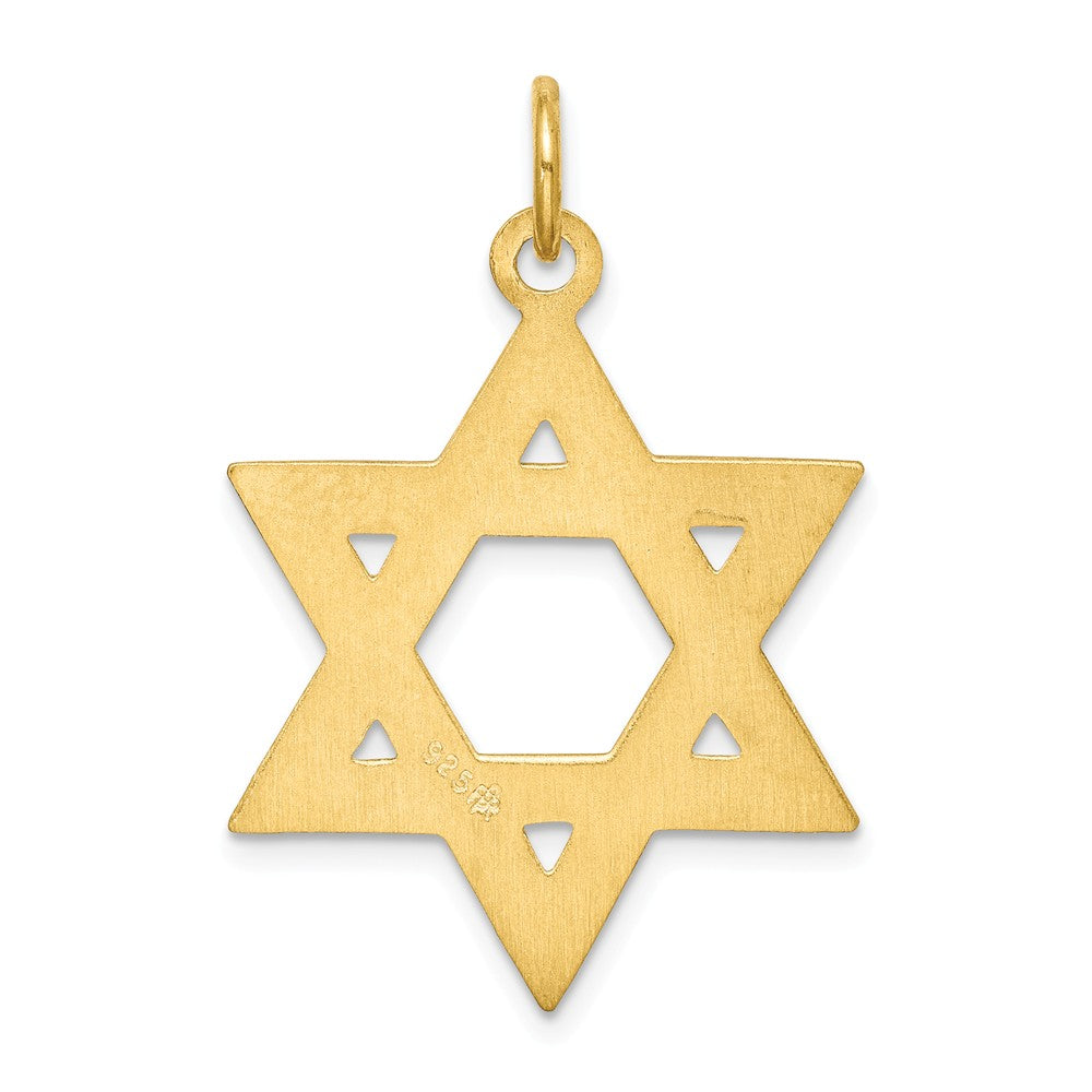 Million Charms 24K Gold-Plated 925 Sterling Silver Religious Jewish Star Of David Pendant
