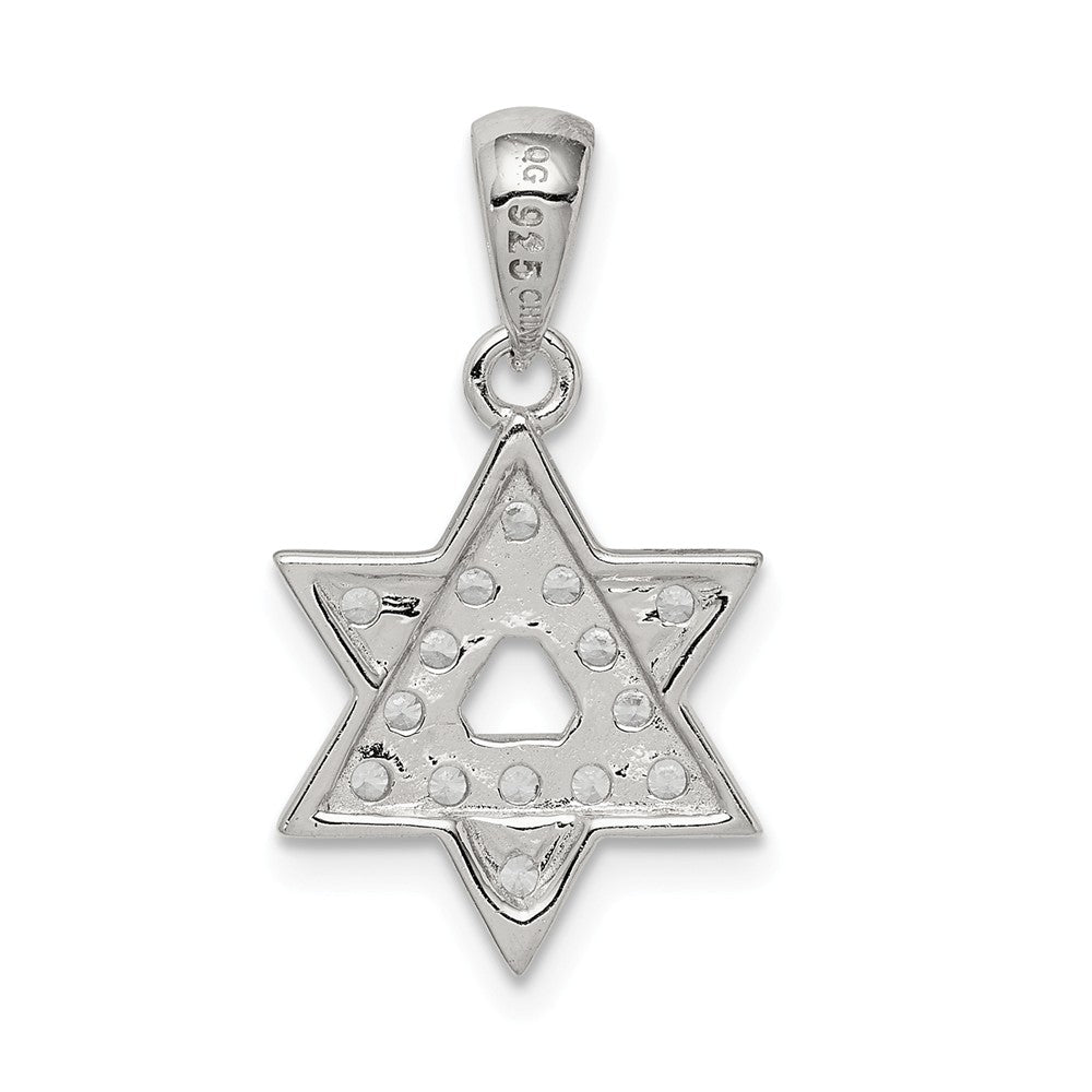 Million Charms 925 Sterling Silver (Cubic Zirconia) CZ Religious Jewish Star Of David Pendant