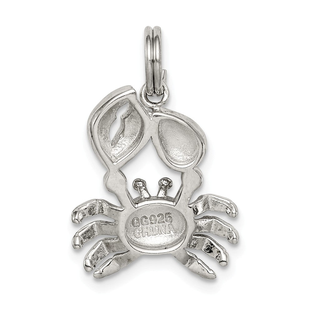 Million Charms 925 Sterling Silver Purple Enameled Crab Charm