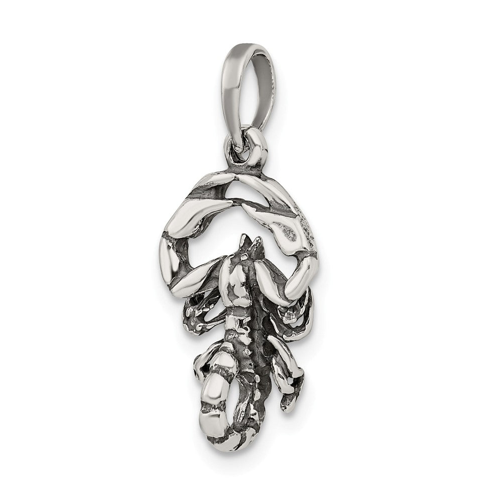 Million Charms 925 Sterling Silver Antiqued Scorpio Pendant