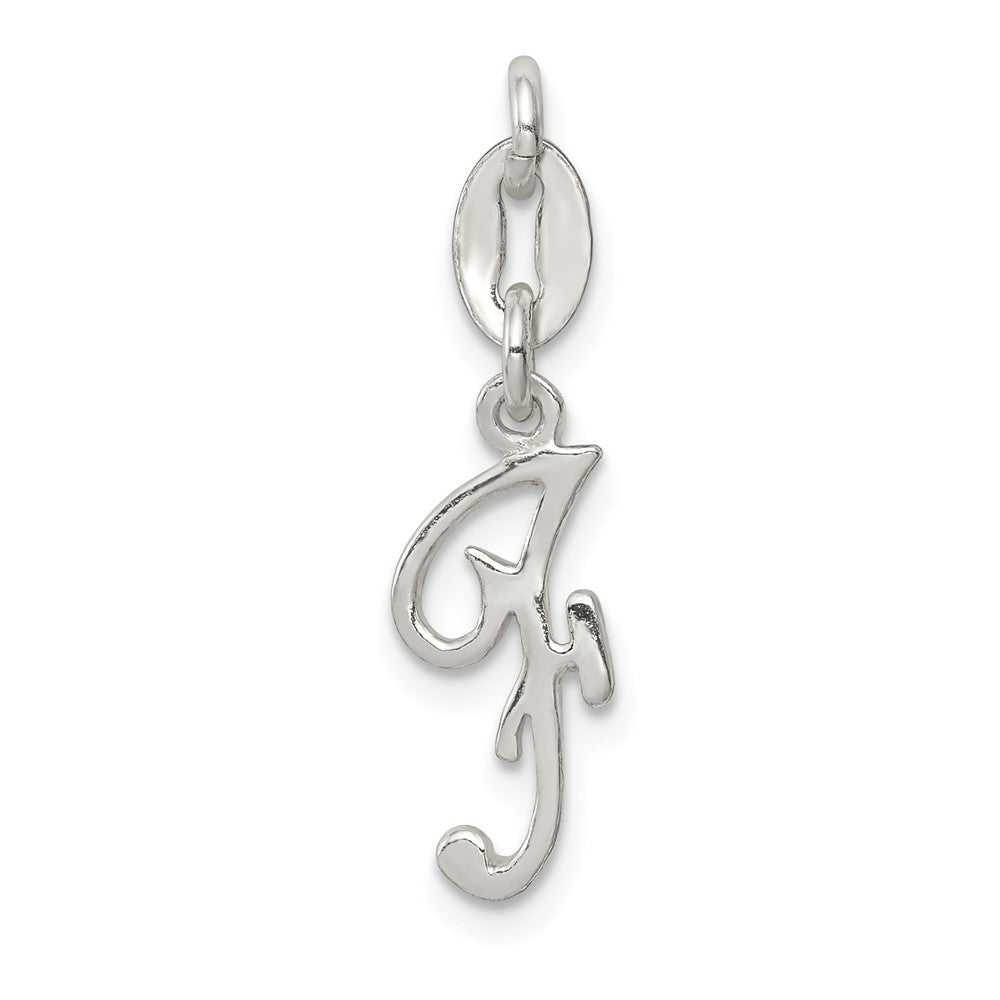 Dije de letra inicial F de plata de ley 925 Million Charms
