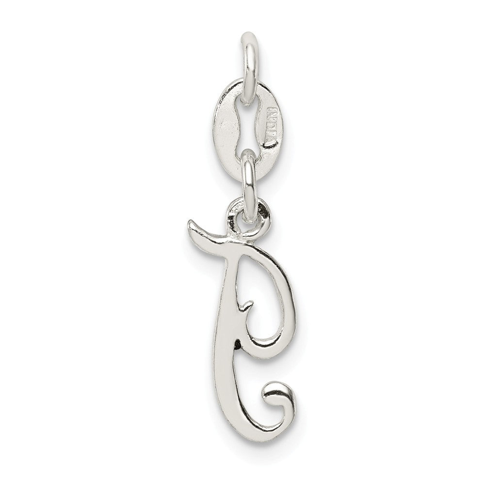 Million Charms 925 Sterling Silver Alphabet Letter Initial T Pendant