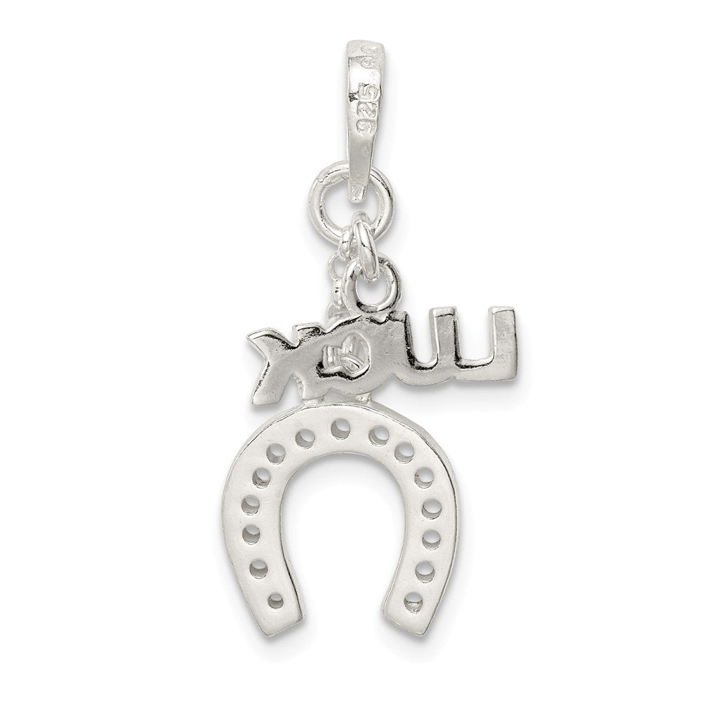 Million Charms 925 Sterling Silver Polished Luck & Horseshoe Pendant