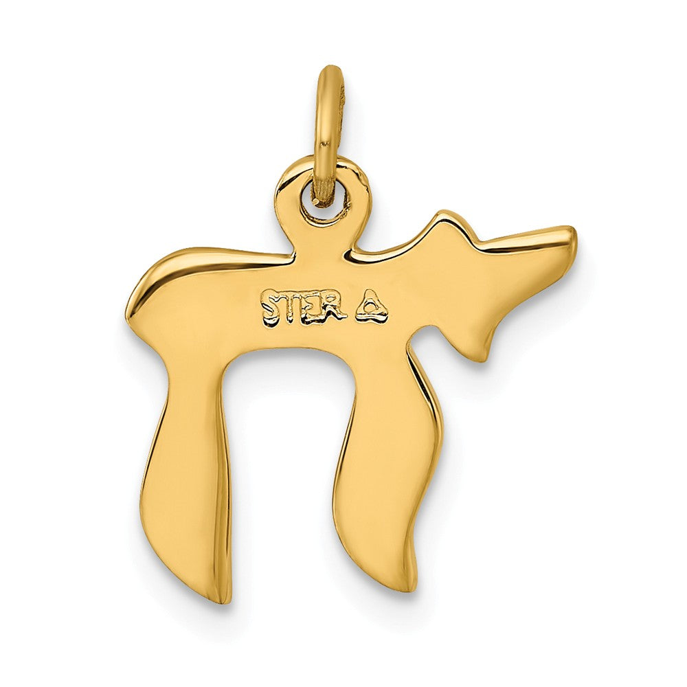 Million Charms 925 Sterling Silver Gold-Plated Polished Small Chai Pendant