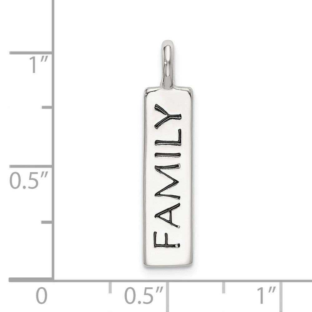 Million Charms 925 Sterling Silver Polished Enameled Family Pendant