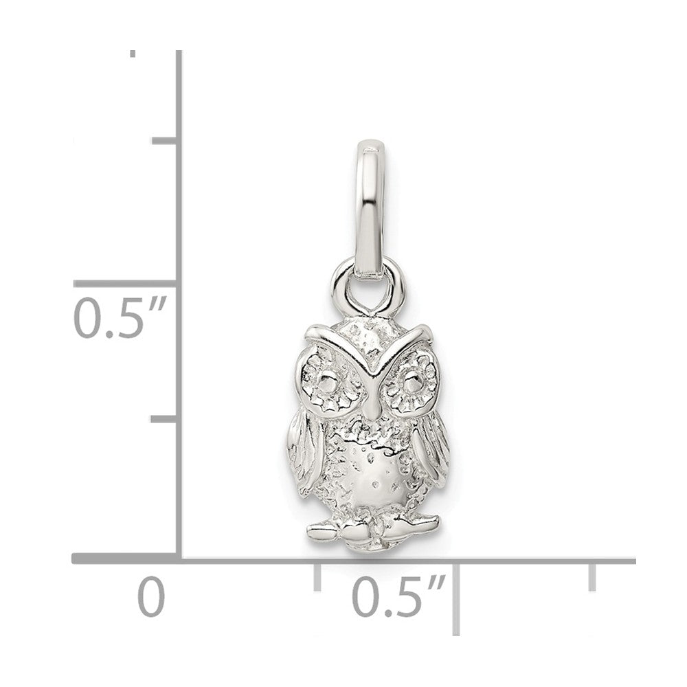 Million Charms 925 Sterling Silver Polished Owl Charm