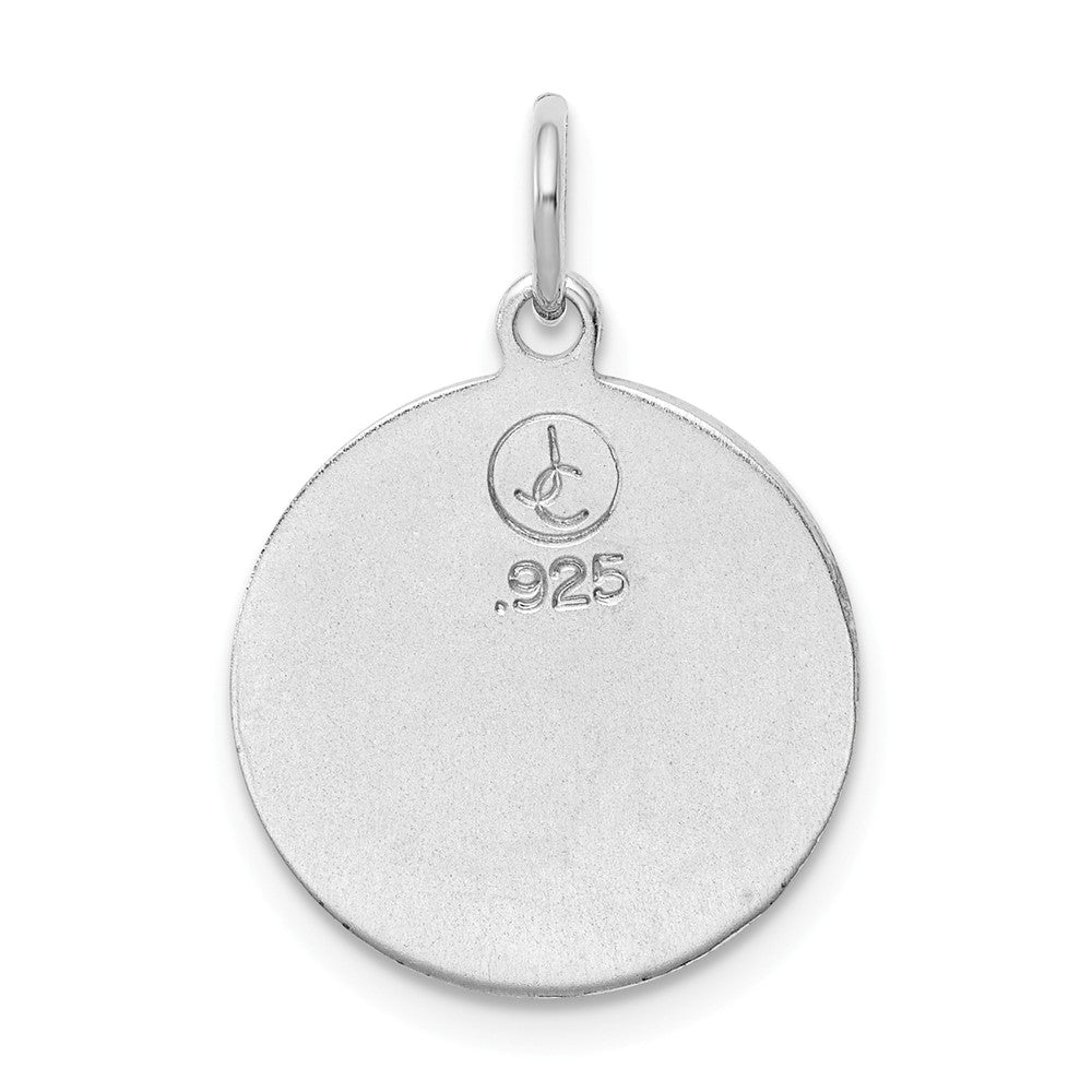Million Charms 925 Sterling Silver Rhodium-Plated & Gold Themed Tone St Peregrine Medal
