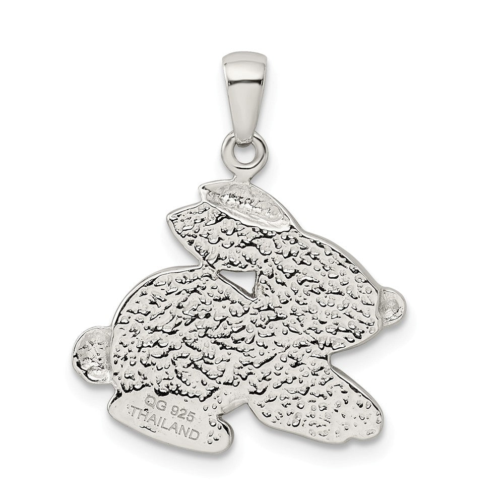 Million Charms 925 Sterling Silver Imitation Pearl & Preciosa Crystal Rabbit Pendant