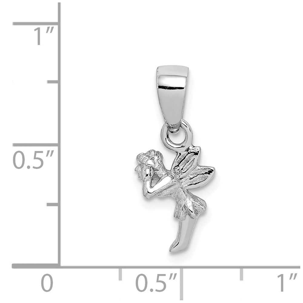 Million Charms 925 Sterling Silver Rhodium-Plated Fairy Pendant