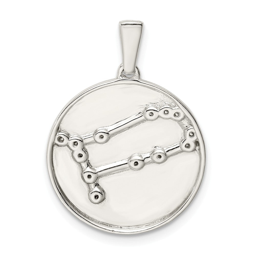 Million Charms 925 Sterling Silver & (Cubic Zirconia) CZ Gemini Zodiac Pendant