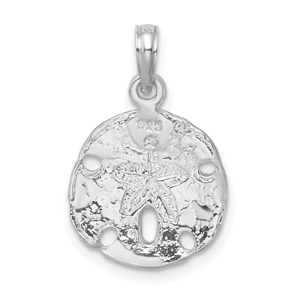 Million Charms 925 Sterling Silver Nautical Sea Life Charm Pendant, Sand Dollar, High Polish