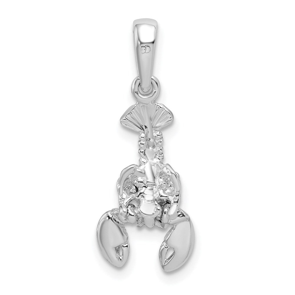 Million Charms 925 Sterling Silver Animal Sea Life Charm Pendant, 3-D Moveable Lobster, 2-D
