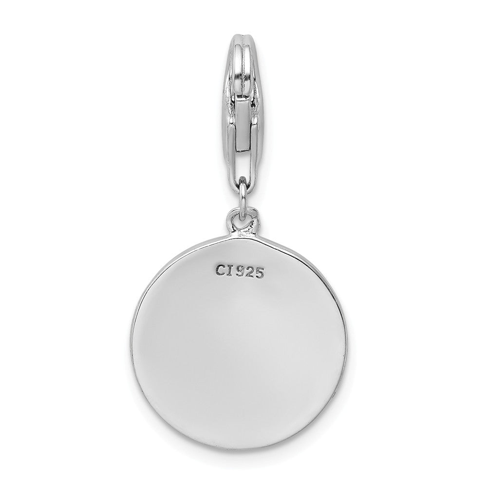 Million Charms 925 Sterling Silver With Rhodium-Plated Someone Special Inscribed Round With Lobster Clasp Charm