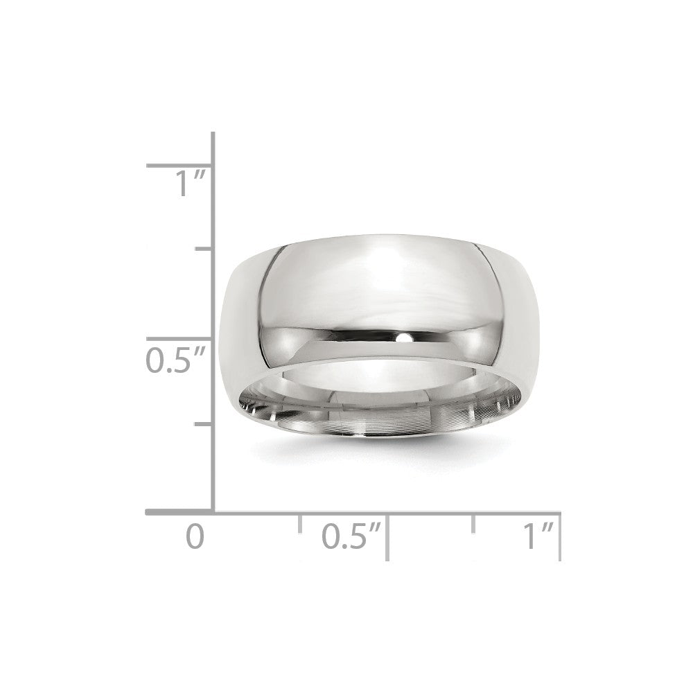 925 Sterling Silver, 10mm Comfort Fit Size 7.5 Wedding Band