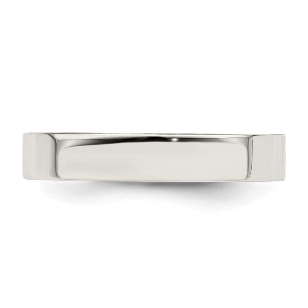 925 Sterling Silver, 4mm Comfort Fit Flat Size 9 Wedding Band