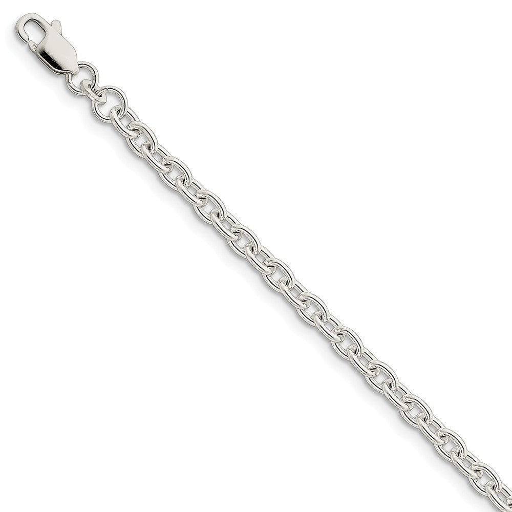 Million Charms 925 Sterling Silver 4.5mm Cable Chain, Chain Length: 7 inches