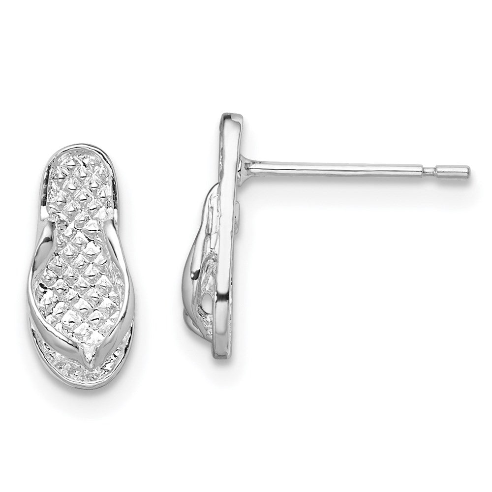 Million Themes 925 Sterling Silver Theme Earrings, Single Flip-Flop Post Earrings