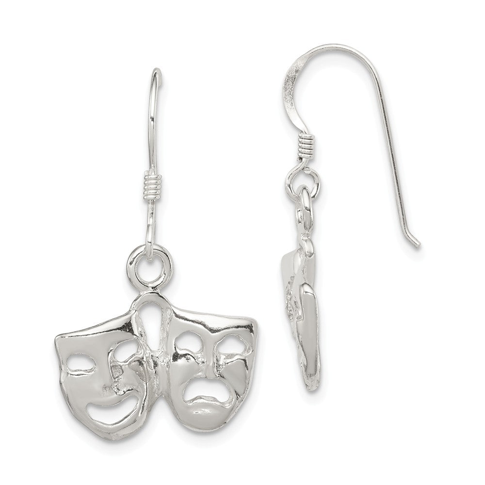 Stella Silver 925 Sterling Silver Comedy/tragedy Earrings, 26mm x 17mm